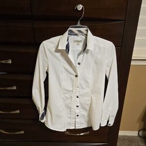 Calvin Klein White Casual Button Down Shirt